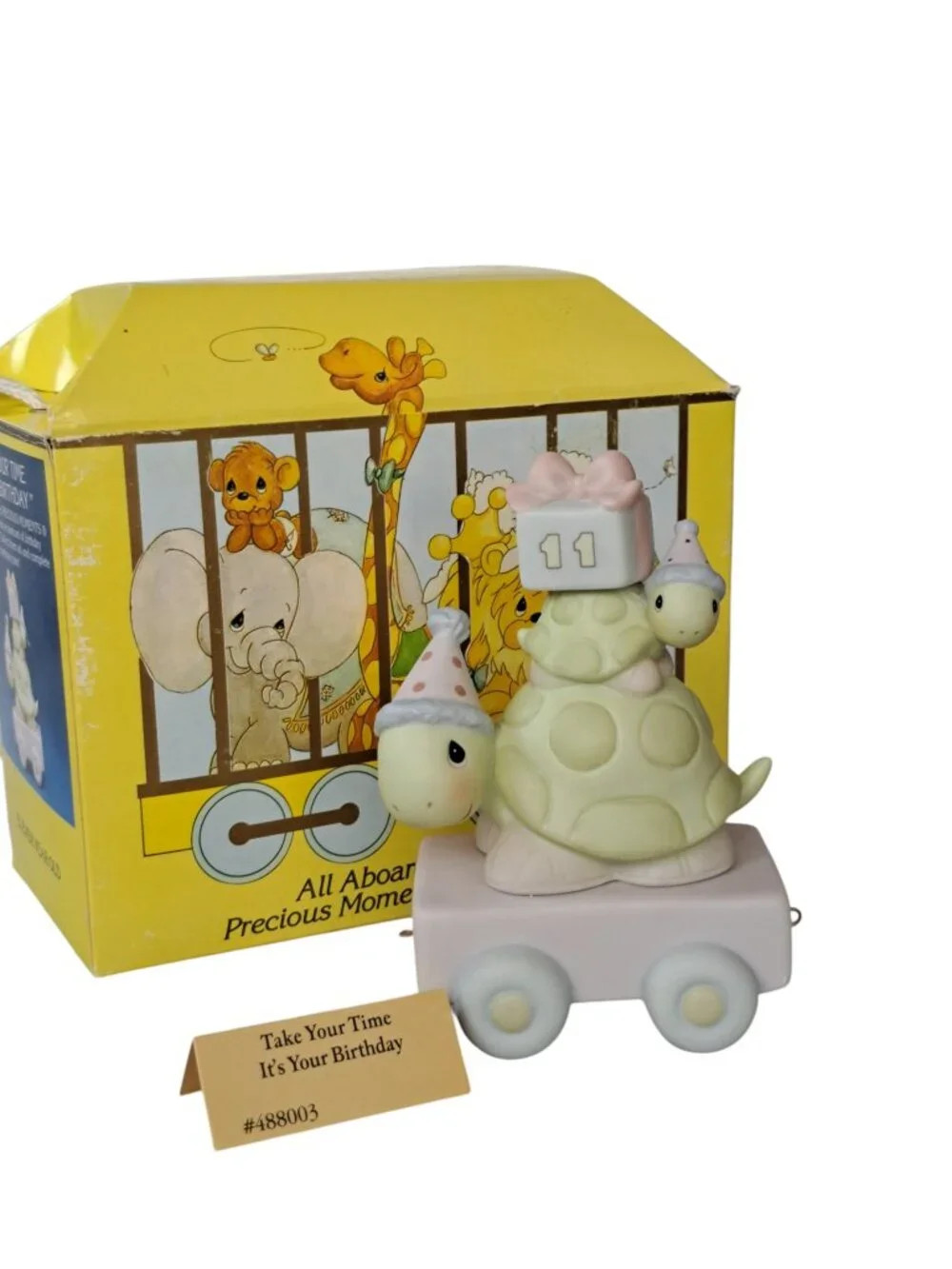 Precious Moments 11th Birthday Train Turtle 1998 Figurine 488003. Take Your Time